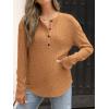 image:imageANRABESS Long Sleeve Shirts for Women Henley Tops Dressy Casual TShirts Blouses 2025 Fall Lightweight SweatersRust Orange