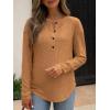image:imageANRABESS Long Sleeve Shirts for Women Henley Tops Dressy Casual TShirts Blouses 2025 Fall Lightweight SweatersRust Orange