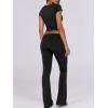 image:imageANRABESS Lounge Sets for Women 2 Piece Foldover Yoga Flare Leggings Pants Crop Tops Casual Y2K Outfits Matching Tracksuit SetBlack