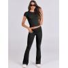 image:imageANRABESS Lounge Sets for Women 2 Piece Foldover Yoga Flare Leggings Pants Crop Tops Casual Y2K Outfits Matching Tracksuit SetBlack