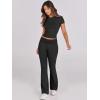 image:imageANRABESS Lounge Sets for Women 2 Piece Foldover Yoga Flare Leggings Pants Crop Tops Casual Y2K Outfits Matching Tracksuit SetBlack