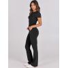 image:imageANRABESS Lounge Sets for Women 2 Piece Foldover Yoga Flare Leggings Pants Crop Tops Casual Y2K Outfits Matching Tracksuit SetBlack