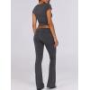 image:imageANRABESS Lounge Sets for Women 2 Piece Foldover Yoga Flare Leggings Pants Crop Tops Casual Y2K Outfits Matching Tracksuit SetDark Gray
