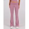 image:imageANRABESS Lounge Sets for Women 2 Piece Foldover Yoga Flare Leggings Pants Crop Tops Casual Y2K Outfits Matching Tracksuit SetPink