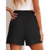 image:imageANRABESS Shorts for Women Summer Casual Elastic High Waisted Wide Leg Cute Dressy Beach Shorts 2026 Vacation Beach ClothesBlack