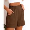 image:imageANRABESS Shorts for Women Summer Casual Elastic High Waisted Wide Leg Cute Dressy Beach Shorts 2026 Vacation Beach ClothesBrown Red