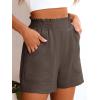image:imageANRABESS Shorts for Women Summer Casual Elastic High Waisted Wide Leg Cute Dressy Beach Shorts 2026 Vacation Beach ClothesCoffee