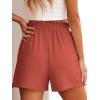 image:imageANRABESS Shorts for Women Summer Casual Elastic High Waisted Wide Leg Cute Dressy Beach Shorts 2026 Vacation Beach ClothesCoral