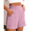 image:imageANRABESS Shorts for Women Summer Casual Elastic High Waisted Wide Leg Cute Dressy Beach Shorts 2026 Vacation Beach ClothesDusky Pink