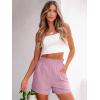 image:imageANRABESS Shorts for Women Summer Casual Elastic High Waisted Wide Leg Cute Dressy Beach Shorts 2026 Vacation Beach ClothesDusky Pink