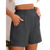 image:imageANRABESS Shorts for Women Summer Casual Elastic High Waisted Wide Leg Cute Dressy Beach Shorts 2026 Vacation Beach ClothesGrey
