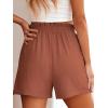 image:imageANRABESS Shorts for Women Summer Casual Elastic High Waisted Wide Leg Cute Dressy Beach Shorts 2026 Vacation Beach ClothesRust