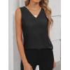 image:imageANRABESS Tank Top for Women Dressy Casual Business Work Blouses Sleeveless V Neck Textured Tops 2026 Spring Summer OutfitsBlack