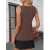 image:imageANRABESS Tank Top for Women Dressy Casual Business Work Blouses Sleeveless V Neck Textured Tops 2026 Spring Summer OutfitsBrown