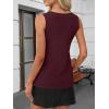 image:imageANRABESS Tank Top for Women Dressy Casual Business Work Blouses Sleeveless V Neck Textured Tops 2026 Spring Summer OutfitsBurgundy