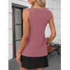 image:imageANRABESS Tank Top for Women Dressy Casual Business Work Blouses Sleeveless V Neck Textured Tops 2026 Spring Summer OutfitsDusty Rose