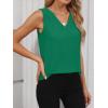 image:imageANRABESS Tank Top for Women Dressy Casual Business Work Blouses Sleeveless V Neck Textured Tops 2026 Spring Summer OutfitsGreen