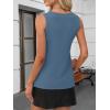 image:imageANRABESS Tank Top for Women Dressy Casual Business Work Blouses Sleeveless V Neck Textured Tops 2026 Spring Summer OutfitsLake Blue
