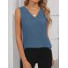 image:imageANRABESS Tank Top for Women Dressy Casual Business Work Blouses Sleeveless V Neck Textured Tops 2026 Spring Summer OutfitsLake Blue