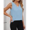 image:imageANRABESS Tank Top for Women Dressy Casual Business Work Blouses Sleeveless V Neck Textured Tops 2026 Spring Summer OutfitsLight Blue