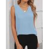 image:imageANRABESS Tank Top for Women Dressy Casual Business Work Blouses Sleeveless V Neck Textured Tops 2026 Spring Summer OutfitsLight Blue