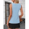 image:imageANRABESS Tank Top for Women Dressy Casual Business Work Blouses Sleeveless V Neck Textured Tops 2026 Spring Summer OutfitsLight Blue