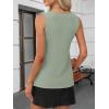 image:imageANRABESS Tank Top for Women Dressy Casual Business Work Blouses Sleeveless V Neck Textured Tops 2026 Spring Summer OutfitsLight Green