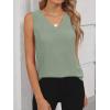 image:imageANRABESS Tank Top for Women Dressy Casual Business Work Blouses Sleeveless V Neck Textured Tops 2026 Spring Summer OutfitsLight Green