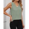 image:imageANRABESS Tank Top for Women Dressy Casual Business Work Blouses Sleeveless V Neck Textured Tops 2026 Spring Summer OutfitsLight Green