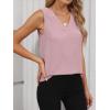 image:imageANRABESS Tank Top for Women Dressy Casual Business Work Blouses Sleeveless V Neck Textured Tops 2026 Spring Summer OutfitsLight Pink