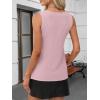 image:imageANRABESS Tank Top for Women Dressy Casual Business Work Blouses Sleeveless V Neck Textured Tops 2026 Spring Summer OutfitsLight Pink
