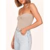 image:imageANRABESS Tube Top for Women Summer Strapless Bandeau Knit Twist Knot Corset Crop Basic Tank Tops 2026 Vacation Beach ClothesApricot