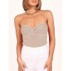 image:imageANRABESS Tube Top for Women Summer Strapless Bandeau Knit Twist Knot Corset Crop Basic Tank Tops 2026 Vacation Beach ClothesApricot