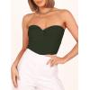 image:imageANRABESS Tube Top for Women Summer Strapless Bandeau Knit Twist Knot Corset Crop Basic Tank Tops 2026 Vacation Beach ClothesArmy Green