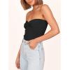 image:imageANRABESS Tube Top for Women Summer Strapless Bandeau Knit Twist Knot Corset Crop Basic Tank Tops 2026 Vacation Beach ClothesBlack