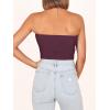 image:imageANRABESS Tube Top for Women Summer Strapless Bandeau Knit Twist Knot Corset Crop Basic Tank Tops 2026 Vacation Beach ClothesBurgundy
