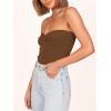 image:imageANRABESS Tube Top for Women Summer Strapless Bandeau Knit Twist Knot Corset Crop Basic Tank Tops 2026 Vacation Beach ClothesCaramel