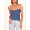image:imageANRABESS Tube Top for Women Summer Strapless Bandeau Knit Twist Knot Corset Crop Basic Tank Tops 2026 Vacation Beach ClothesDeep Blue