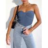 image:imageANRABESS Tube Top for Women Summer Strapless Bandeau Knit Twist Knot Corset Crop Basic Tank Tops 2026 Vacation Beach ClothesDeep Blue