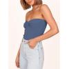 image:imageANRABESS Tube Top for Women Summer Strapless Bandeau Knit Twist Knot Corset Crop Basic Tank Tops 2026 Vacation Beach ClothesDeep Blue