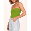 image:imageANRABESS Tube Top for Women Summer Strapless Bandeau Knit Twist Knot Corset Crop Basic Tank Tops 2026 Vacation Beach ClothesGreen