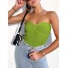 image:imageANRABESS Tube Top for Women Summer Strapless Bandeau Knit Twist Knot Corset Crop Basic Tank Tops 2026 Vacation Beach ClothesGreen