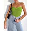 image:imageANRABESS Tube Top for Women Summer Strapless Bandeau Knit Twist Knot Corset Crop Basic Tank Tops 2026 Vacation Beach ClothesGreen