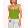 image:imageANRABESS Tube Top for Women Summer Strapless Bandeau Knit Twist Knot Corset Crop Basic Tank Tops 2026 Vacation Beach ClothesGreen