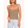 image:imageANRABESS Tube Top for Women Summer Strapless Bandeau Knit Twist Knot Corset Crop Basic Tank Tops 2026 Vacation Beach ClothesKhaki