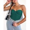 image:imageANRABESS Tube Top for Women Summer Strapless Bandeau Knit Twist Knot Corset Crop Basic Tank Tops 2026 Vacation Beach ClothesOpal Green