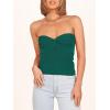 image:imageANRABESS Tube Top for Women Summer Strapless Bandeau Knit Twist Knot Corset Crop Basic Tank Tops 2026 Vacation Beach ClothesOpal Green