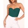 image:imageANRABESS Tube Top for Women Summer Strapless Bandeau Knit Twist Knot Corset Crop Basic Tank Tops 2026 Vacation Beach ClothesOpal Green