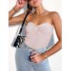 image:imageANRABESS Tube Top for Women Summer Strapless Bandeau Knit Twist Knot Corset Crop Basic Tank Tops 2026 Vacation Beach ClothesPink