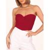 image:imageANRABESS Tube Top for Women Summer Strapless Bandeau Knit Twist Knot Corset Crop Basic Tank Tops 2026 Vacation Beach ClothesRed